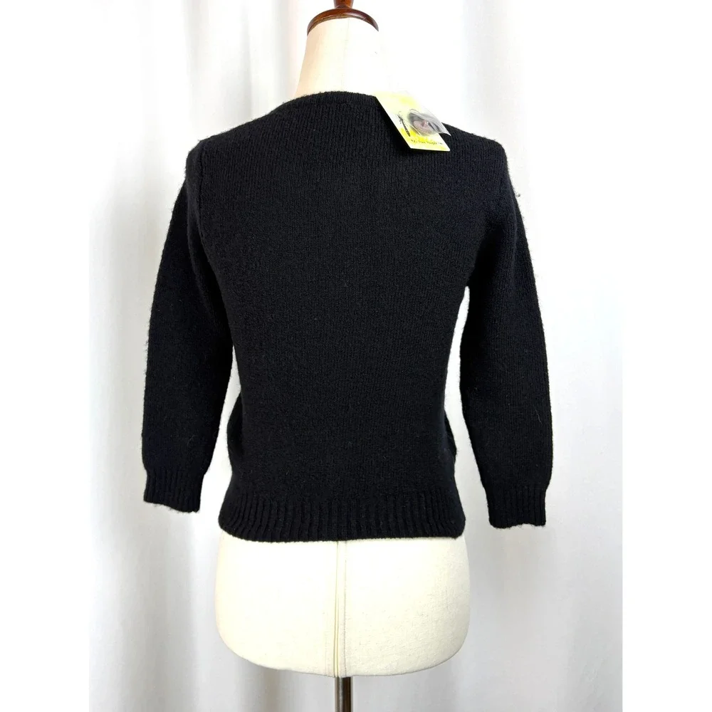 Free People Wool Blend Whimsigoth Dark Coquette Cottagecore Cardigan XS NWT